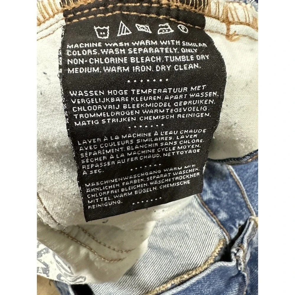 Harley Davidson Men's Wide Straight Leg Denim Jeans Size 38 x 30